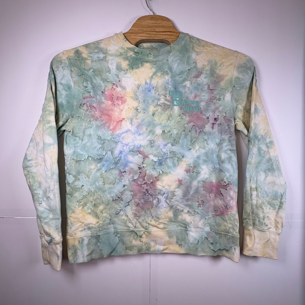 Walt Disney World Women's Tie Dye Cotton‎ Crewneck Pullover Sweatshirt Sz Med